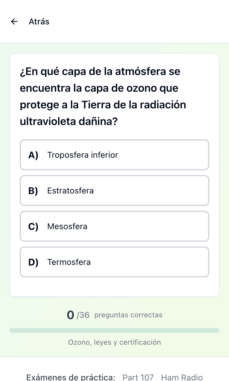 Práctica por tema del examen EPA 608 de TigerTest en el celular