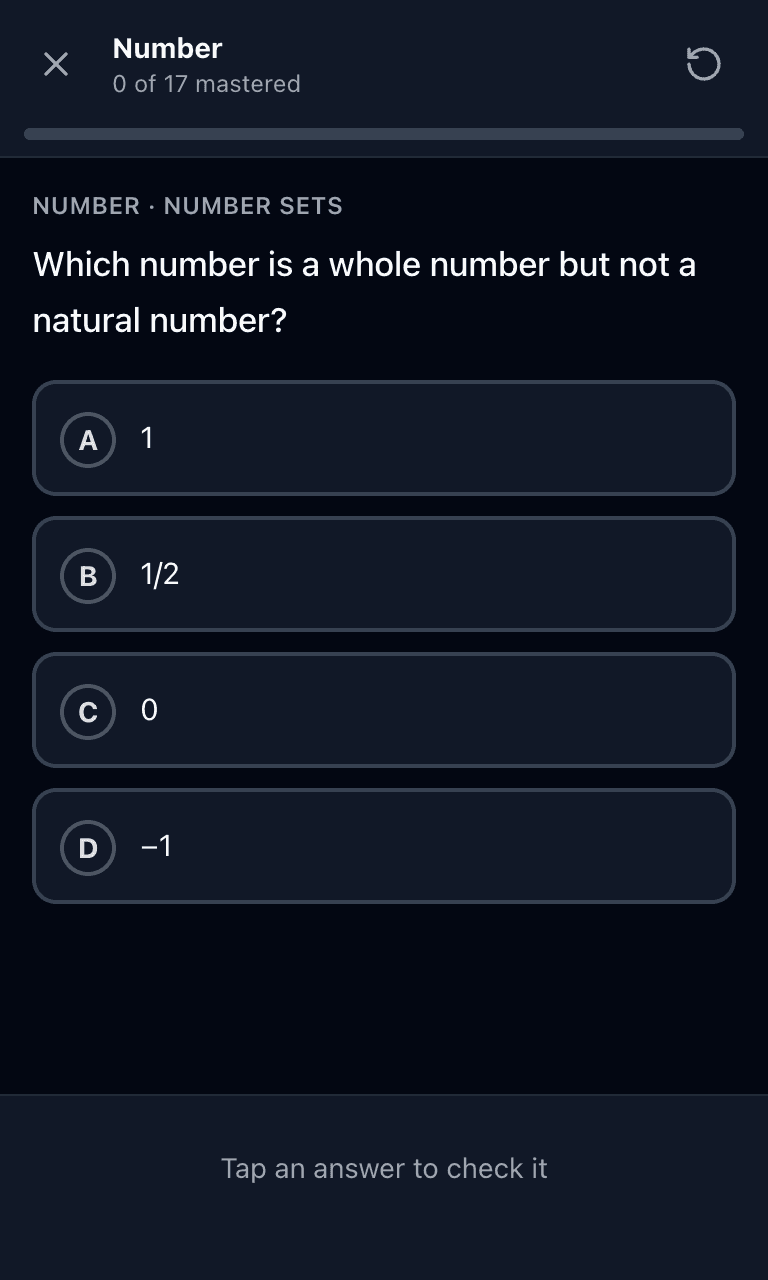 Tigertest EQAO Grade 9 Math practice test training mode on mobile