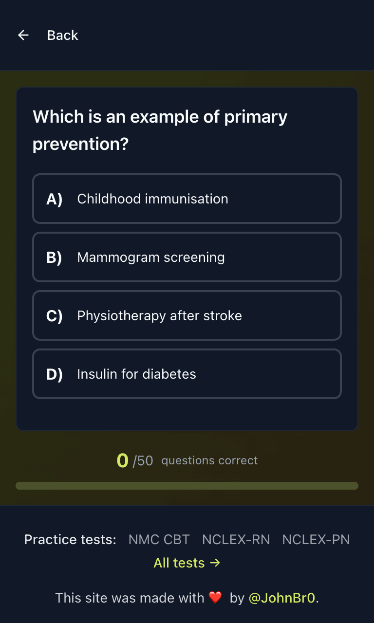 Tigertest Gulf RN practice test training mode on mobile