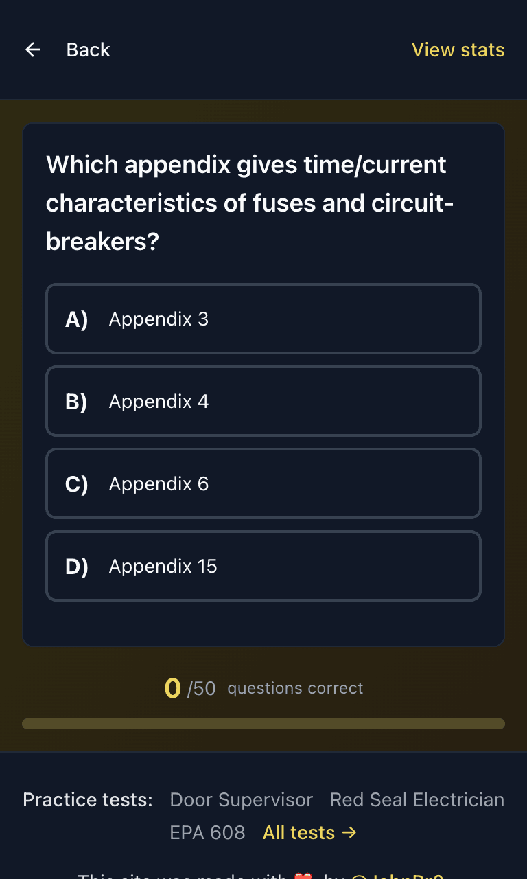 Tigertest 18th Edition practice test training mode on mobile